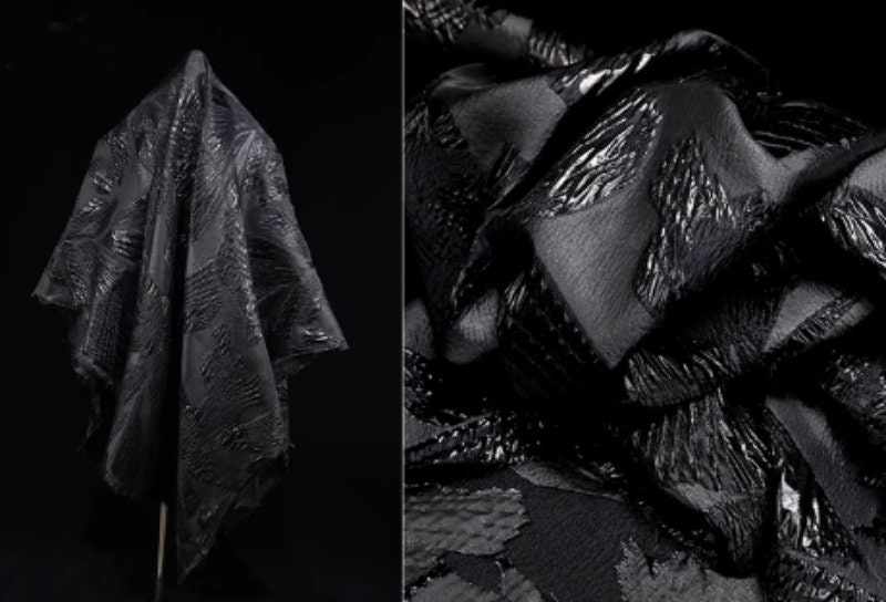 3D Embossed Jacquard Fabric, Gold Texture Wedding Fabric, Gilt Brocade