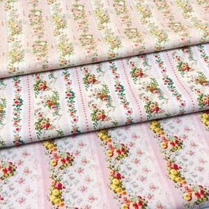 Vintage Floral Poplin Fabric, Small Flowers Printed Fabrics, 100% Cotton DIY Fabric, Liberty Style Wedding Garment Fabric, 110 Width Sewing