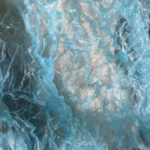 Blue Organza Wave Shirt