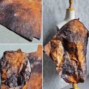 Tessuto plissettato color lava, tessuto plissettato speciale pesante 3D, tessuti per indumenti fatti a mano fai da te, tessuti per abiti di carta, venduti a 60*60 cm