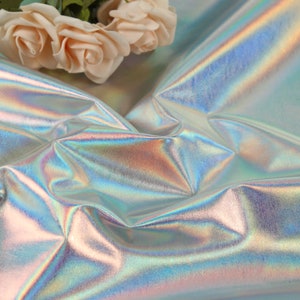 Laser TPU Illusion Fabric, Mirrored Leather Reflective Fabric, Seven Colors Waterproof Fabric, Techwear Leather Fabric, Designer Fabric