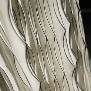 3D Polyester Pleat Fabric, Black Lines Sewing Fabric, 31.5inch Wide ...