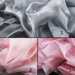 Glossy Gray Organza Fabric, Solid Colors Tulle Organza Fabric, Mesh ...