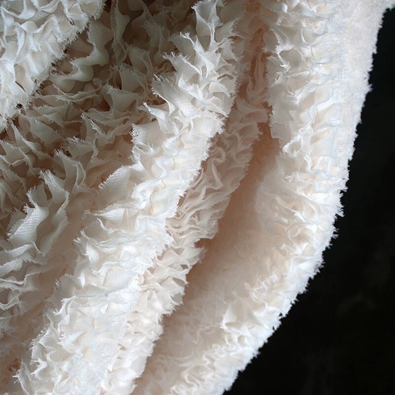 Vintage Royal Ruffles, Creative Stretch 3D Fabrics, Coral Textured ...