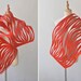 Red Water Ripple Fabric, Hollow 3D Paper Fabric, Texture Wave Shape ...