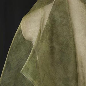 Green Light Silk Yarn Fabrics, Handmade Vintage Smooth Fabrics, 55‘’ Width Soft Fabric, Gown, Wedding, Prom Fashion Fabrics, Sold by 0.5 M image 6