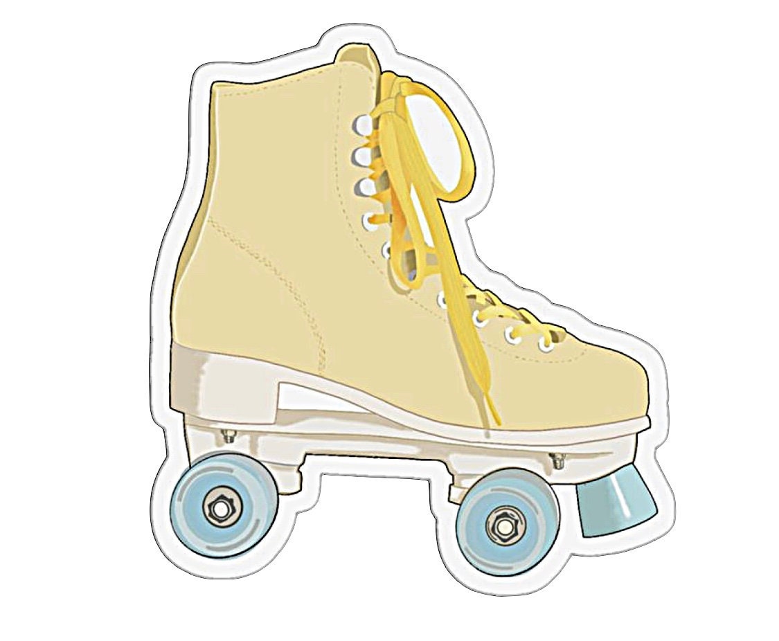 Download Yellow Roller Skate Sticker freebies | Etsy