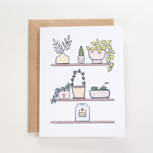 Tarjeta de planta, tarjeta de felicitación, tarjeta en blanco
