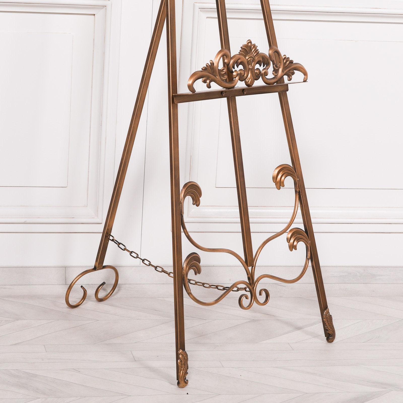 French Antique Metal Easel Stand 165cm Gold Silver Cream Etsy