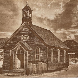 Methodist Church, Bodie, CA digital file ready for Laser engraving
