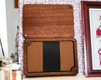 Cherry Wood Needle Case: Magnetic Embroidery Needle Holder