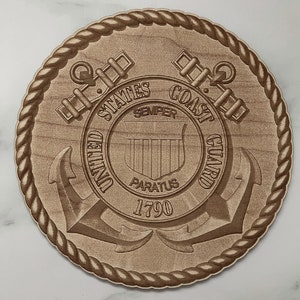 Coast Guard Emblem - 3D Illusion Laser Engraved