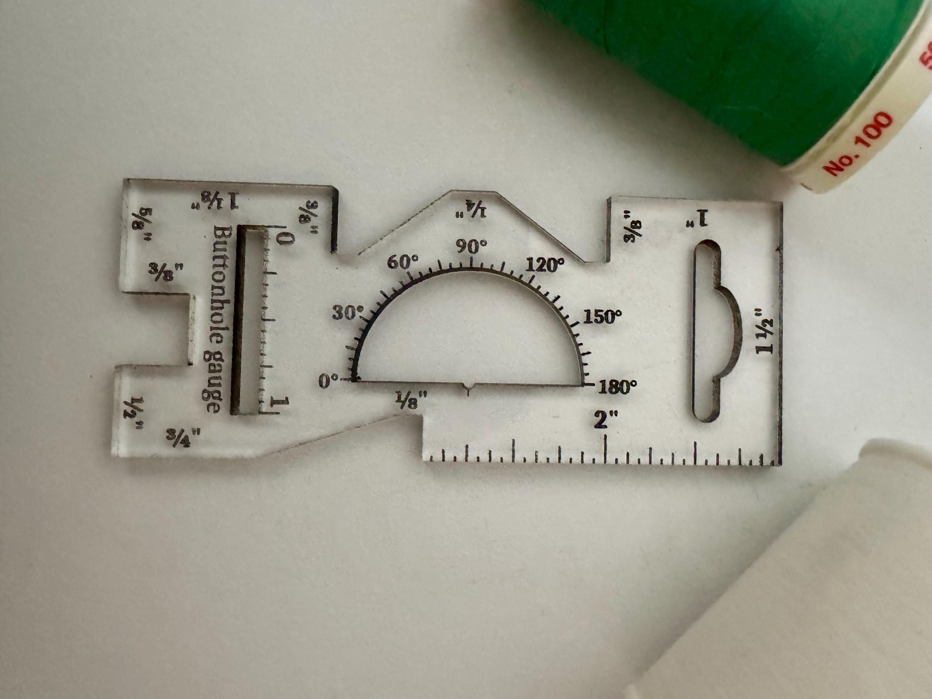 14-in-1 Sewing Gauge: Button Hole & Seam Measuring Guide