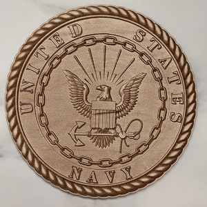 US Navy Emblem - Digital File for engraving 3D Illusion for Laser Engraving