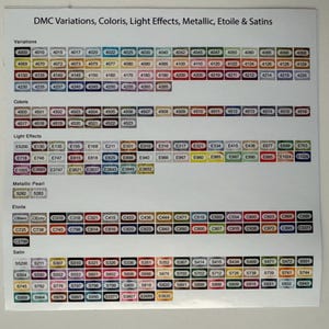 DMC Color Stickers for Bobbins, Coloris, Etoile, Variations, Satin, Gift for Her, DMC Colors, Floss Drop Color Labels, DMC Vinyl Labels