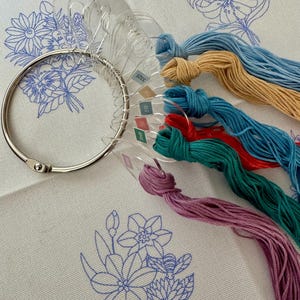 Clear Acrylic Teardrop Floss Drops, Embroidery Floss Organizer, Thread Holder, Gift for Her, Sewing Aid, Gift for Needlework