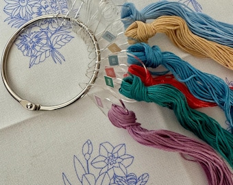 Clear Acrylic Teardrop Floss Drops, Embroidery Floss Organizer, Thread Holder, Gift for Her, Sewing Aid, Gift for Needlework