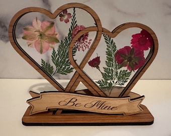 Linked Hearts - Digital File for Glowforge, lasers. Valentine Gift, Wedding Gift, Couples Gift