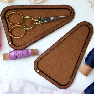 Embroidery Scissor Case, Scissor Case for Needlework, Wood Scissor Case, Gift for Her, Sewing Gifts, Embroidery Scissor Holder
