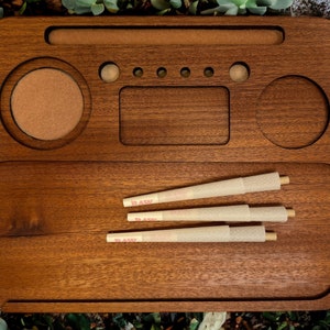 Heady Dad Irving Wood Rolling Tray - 9.5 x 5.5