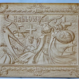 Scary Halloween 3D Illusion Wall Art