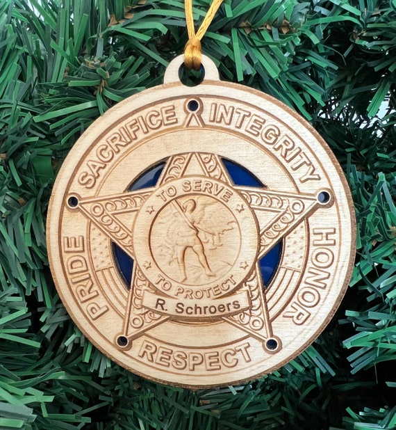 Law Enforcement Tribute Ornament Digital File Svg For Etsy