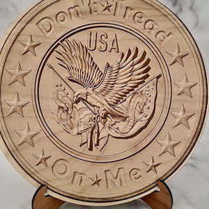 Don't Tread On Me Emblem - Digital File 3D Illusion for Laser Engraving