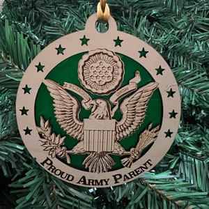 Proud Parent Military Emblem Ornament Bundle, Military Ornament, Parent Ornament - Digital Files for Laser Engraving, Glowforge