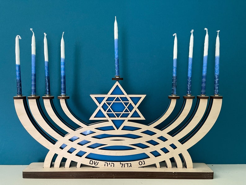 Chanukah menorah, Hanukkah menorah, Menorah, Custom menorah, Judaica, Hanukkah gift, wedding gift, anniversary gift, bar bat mitzvah gift Traditional