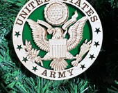US Army Emblem Christmas Ornament: Laser Cut SVG (Digital File)