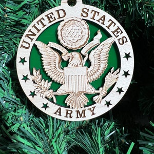 US Army Emblem Ornament, Military Ornament, Army Ornament