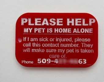 Pet Alone Key Chain SVG