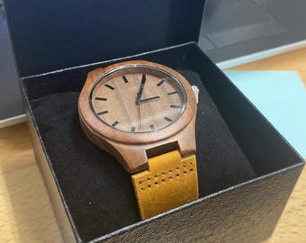 Wood Wrist Watch, maple watch, sandlewood watch, Gift for him, 5th Anniversary Gift