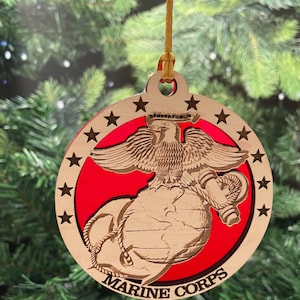 USMC, Marine Corps Emblem Ornament, Militär Ornament, Marine Ornament, USMC Ornament, USMC Weihnachten