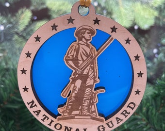 National Guard Emblem Ornament,  Military Ornament, National Guard Ornament, SVG - Digital File for Laser Engraving, Glowforge