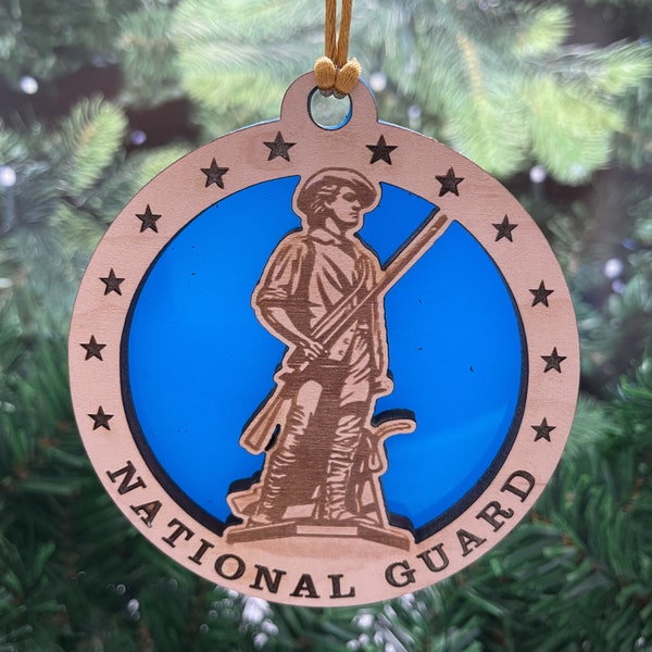 National Guard Emblem Ornament,  Military Ornament, National Guard Ornament, SVG - Digital File for Laser Engraving, Glowforge