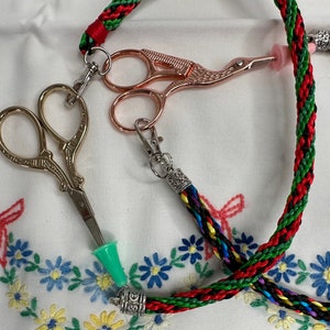 Embroidery Scissor Fob, Scissor Fob, Sewing Stocking Stuffer, Needlecraft Gift, Gift for Her, Scissor Point Protector, Embroidery Gift
