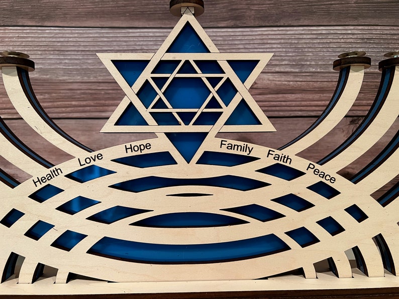 Chanukah menorah, Hanukkah menorah, Menorah, Custom menorah, Judaica, Hanukkah gift, wedding gift, anniversary gift, bar bat mitzvah gift image 6