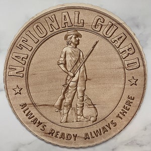 National Guard Emblem - 3D Illusion, Laser Engraved