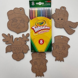 Enfeites ou etiquetas de Natal - DIY, kits de pintura de férias, kit de pintura de Natal, projetos divertidos de colorir para crianças!