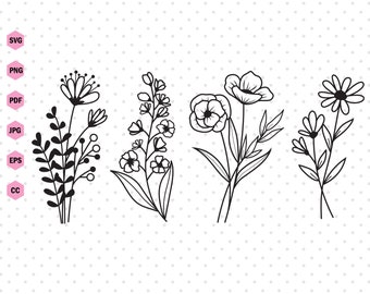 Free Free 147 Simple Drawn Flower Svg SVG PNG EPS DXF File
