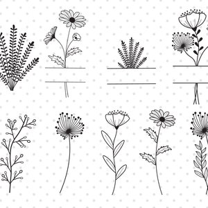 Flower Svg Bundle, Flower Svg, Flower Bouquet Svg, Flowers,Wildflower Svg Bundle,Flower Clipart, Botanical Svg, Flower Svg Files For Cricut.