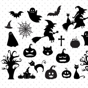 21 Halloween Bundle Svg, Halloween Witch Svg, Halloween Ghost, Pumpkin,Cat Svg , Cut Files, Halloween svg files for cricut and silhouette,