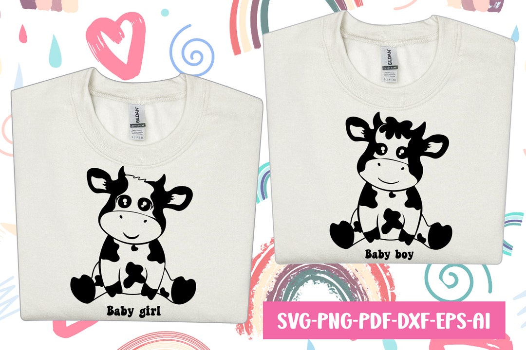 Baby Cow Svg, Cute Animal Svg, Farm Animal Svg, Cow Svg, Baby Cow