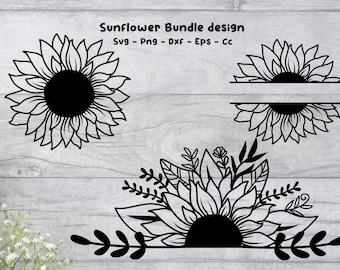 Sunflower SVg, Flower Bundle, Flower Svg Shirt, Sunflower Svg Bundle, Floral Svg, Flower Scg File For Cricut, Sunflower Png, Svg Cut File.