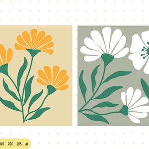 Flower svg Floral Boho svg  Wildflower svg files for sublimation wildflower print digital download flowers tshirt design flower print png.