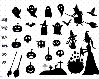 24 Halloween Bundle Svg, kids Halloween Svg, Halloween Ghost, Pumpkin,Cat Svg , Cut Files, Halloween svg files for cricut and silhouette,