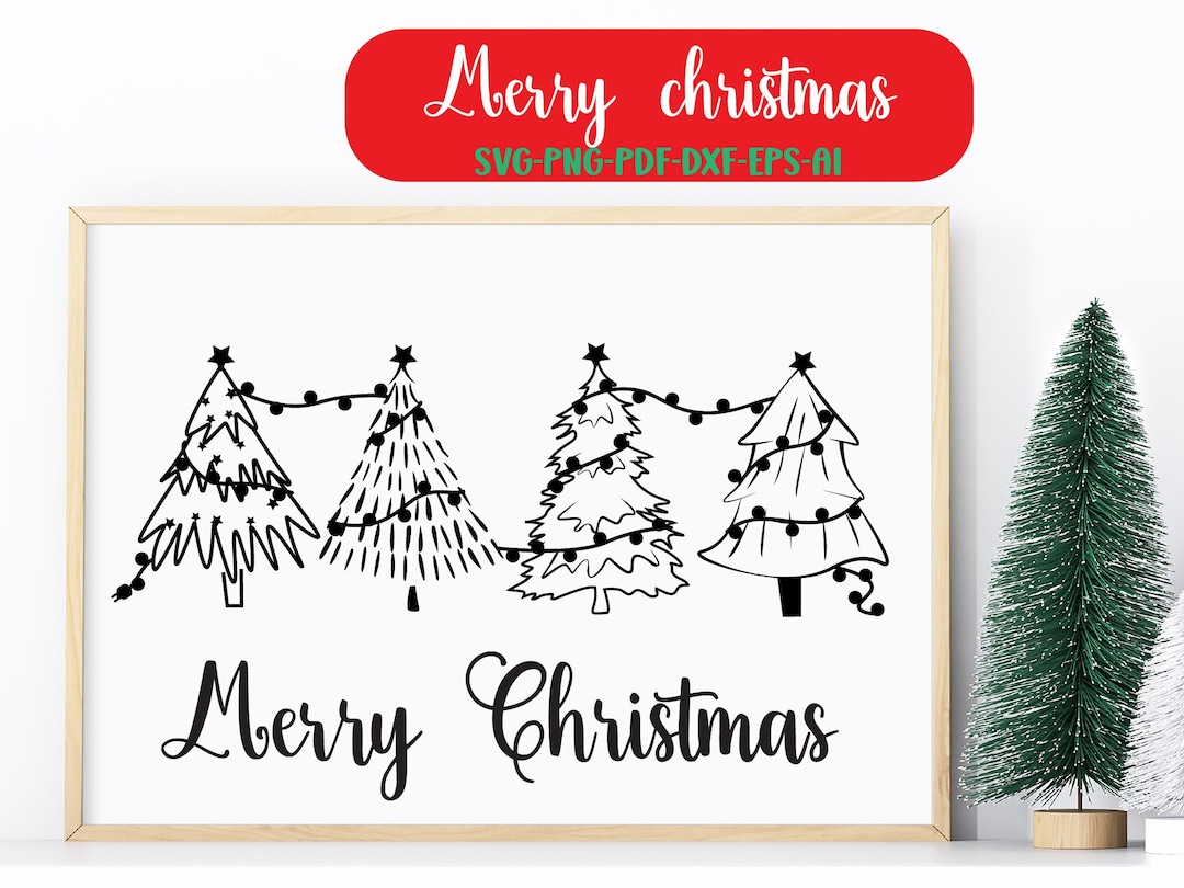Christmas Tree Svg Merry Christmas Christmas Tree Clipart Etsy