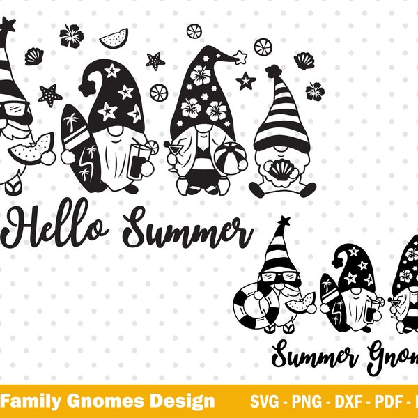 Summer Gnomes Svg, Gnome Svg, Summer Svg, Family Gnome Summer Svg, Summer Gnome Svg, Hello Summer Svg, Gnome Clipart, Summer Svg For Shirt.