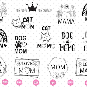 Mom Svg Bundle, Mama Square Svg, 14 Design Bundle, Fête des Mères svg, Funny Mom Svg, Mama Svg, blessed mama svg, Funny mom svg, Mama Shirt Svg